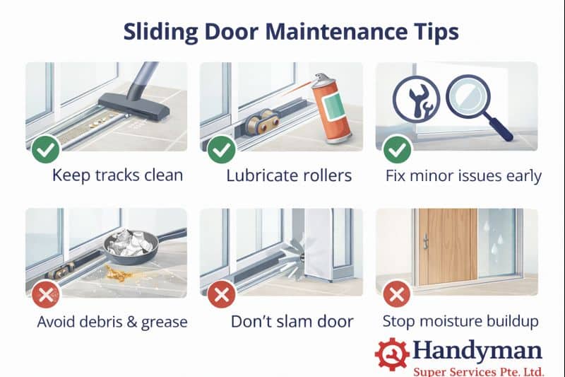 How to prevent sliding door problems in Singapore How to prevent sliding door problems in Singapore